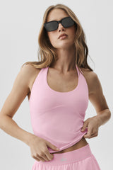 ALO Softsculpt Precision Halter Tank - Pink Marshmallow