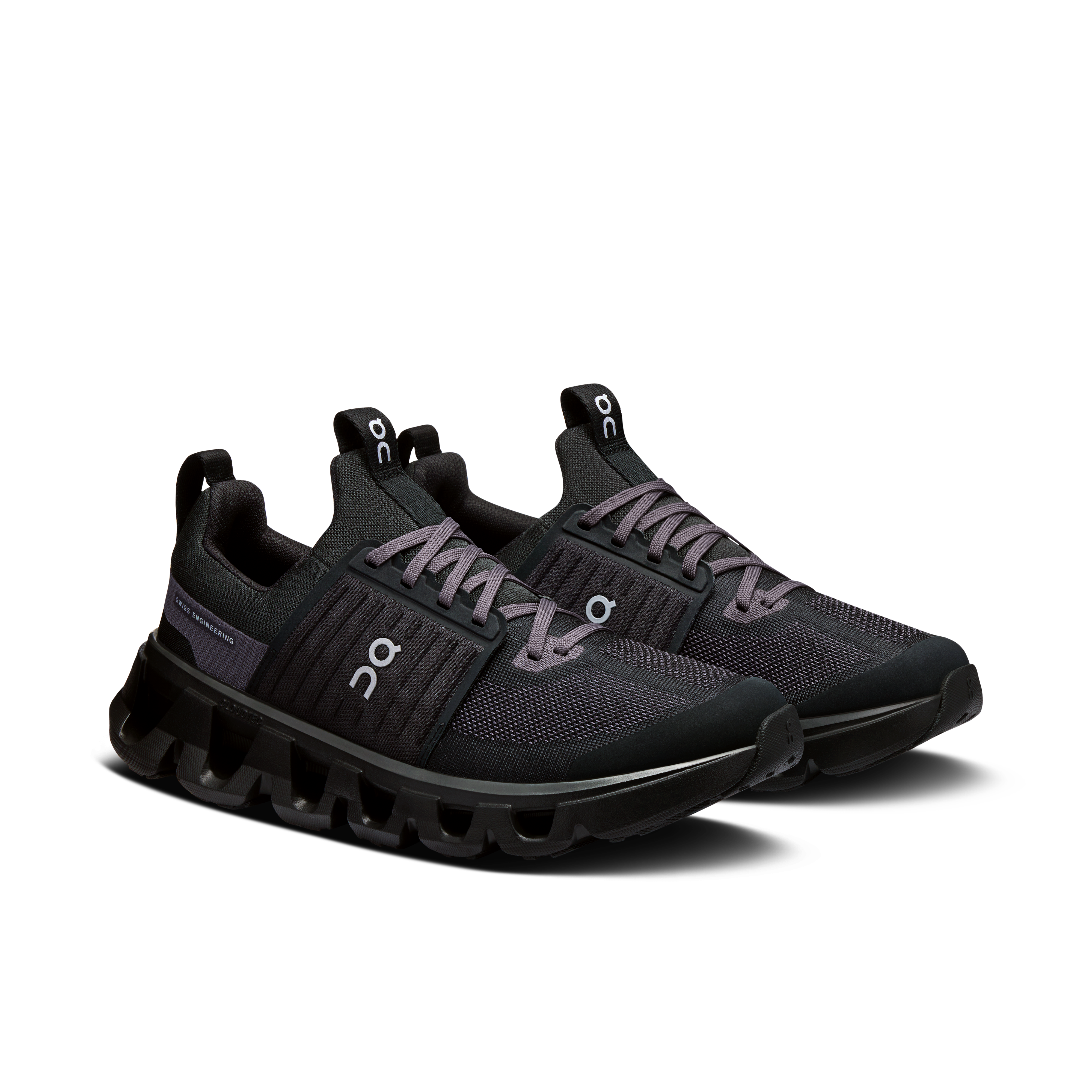 On Running Kids' Cloudswift Youth Shoes - Black / Eclipse